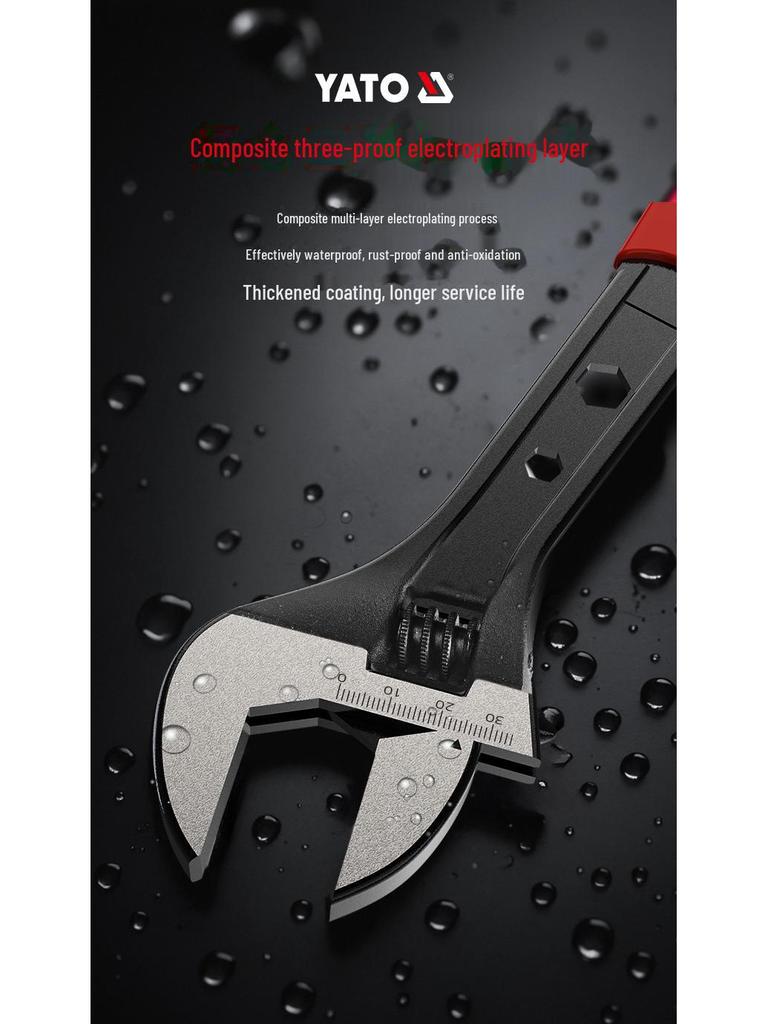 Yiertuo Adjustable 6-12 Inch Multi-Function Large Opening Wrench & Pipe Pliers
