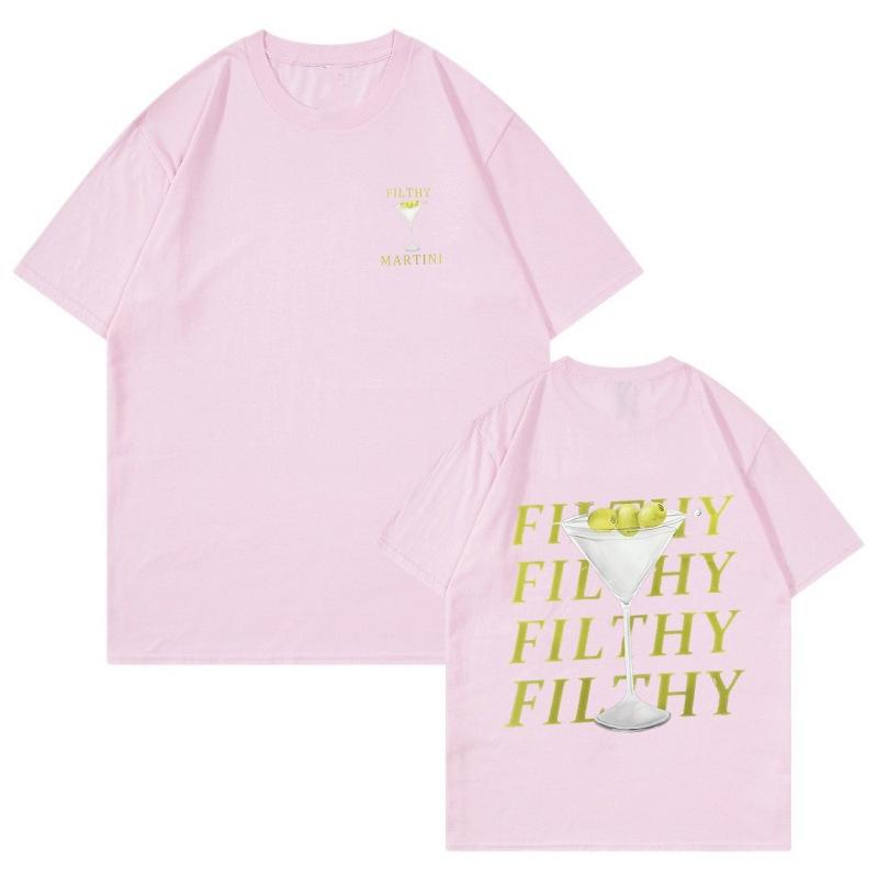 Filthy Martini Shirt Women Vintage Tops Introverted Book Club Retro T-Shirts Cute Aesthetic Booki