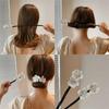 1Pc Shell Flower Magic Bun Maker Flower Bud Head Bun Maker Bow Pearl Hair Pin Lazy Hair Dish Artifact Women Hair Styling Braiders