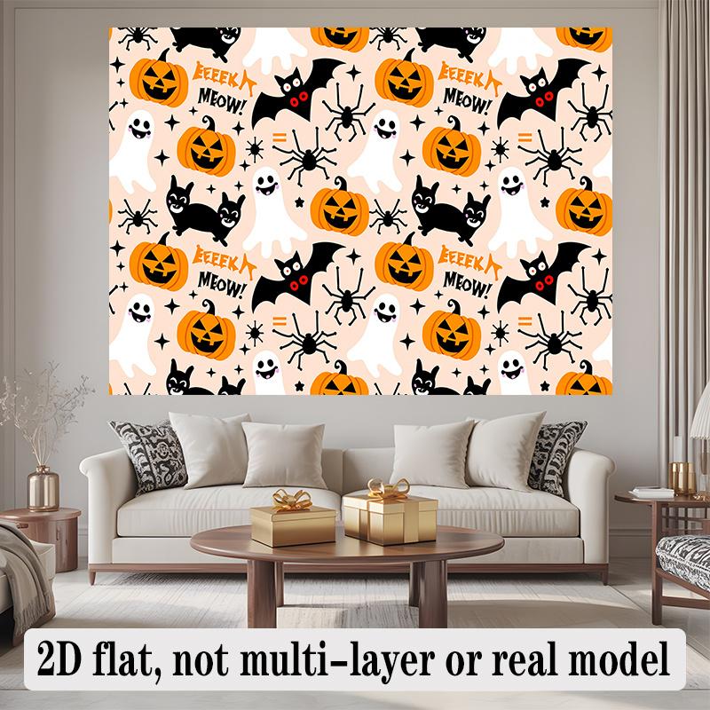 Party Backdrop Halloween Flat Banners Patterned Celebrations Wedding Enthusiasts Celebration Photo Booth Front Door Decor