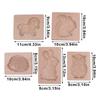 1Pc Wood Cookie Mold, Animals Patterns 3D Carved Embossed Biscuit Cutter Moulds Hedgehog Horse Owl Squirrel Rabbit