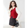 Women's Casual Red Knit Vest