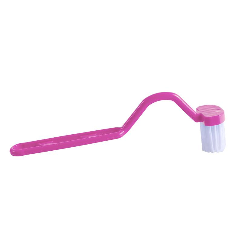

Туалетная щетка с удлиненной ручкой, щетка для чистки, V-образная пластиковая туалетная щетка для унитаза, внутренняя изогнутая щетка 3PCS розовый
