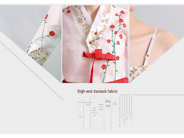 Costum tradițional coreean de dans pentru nuntă la palat brodat pentru femei