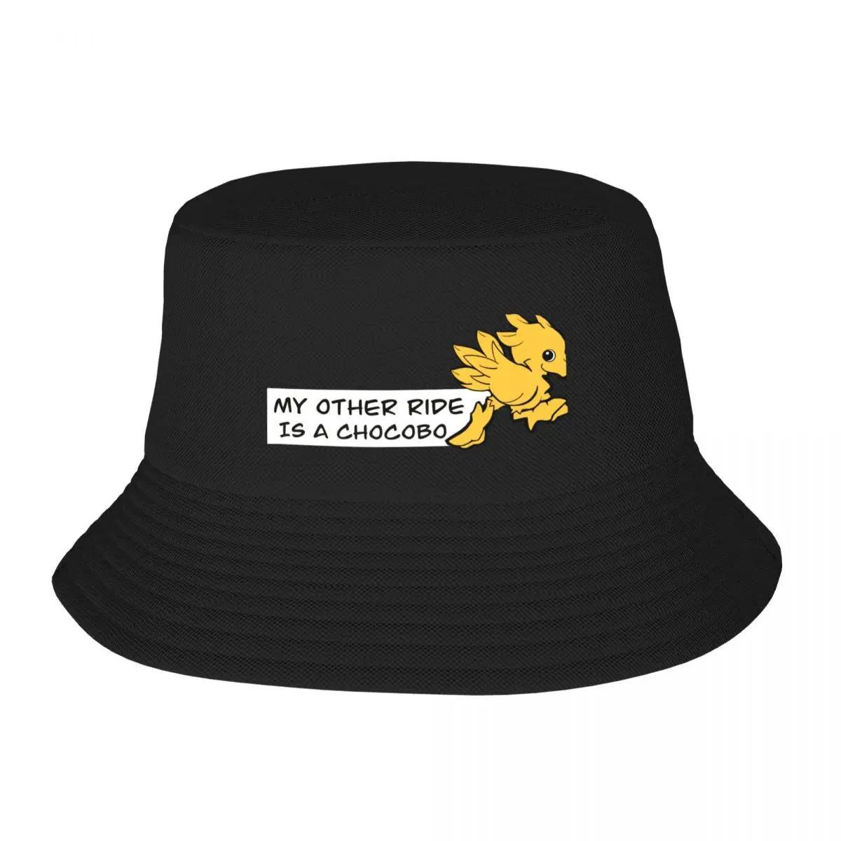 New My Other Ride Is A Chocobo Bucket Hat Christmas Hat Hood Unisexs Baseball Womens