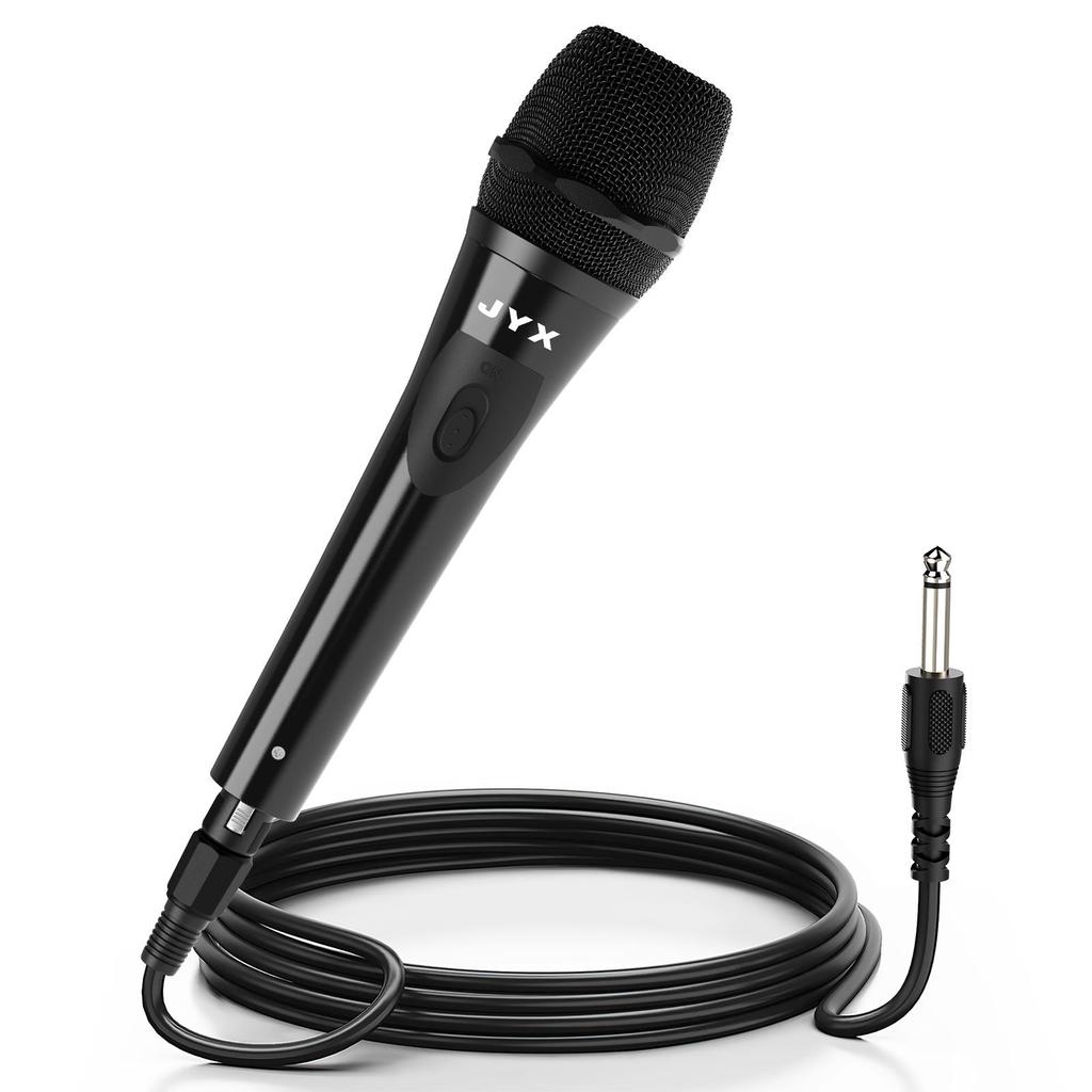 Dynamic Wired Microphone, 6.35mm Cardioid Karaoke Mic for Professional Setting, Handheld Vocal Microphone for Karaoke Machine