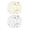 Silver/Gold Color Rings Set for Men and Women Elegant Stackable Rings Accessory Trendy Finger Rings Handmade Jewelry