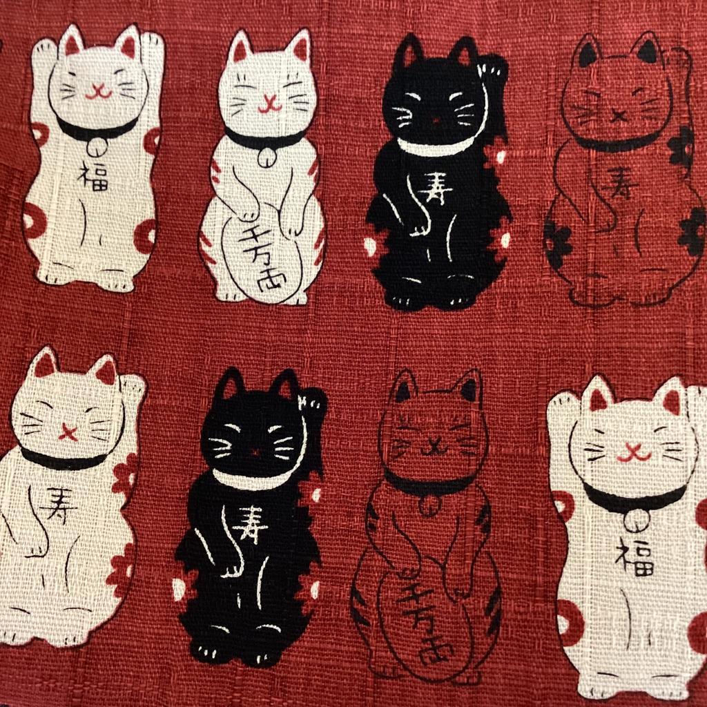 Kyosuke Made In Japan 12 X Perfect for and with a Japanese Cat Manpukuya Cat Red Women's Pouch, Approx. 15.5cm, Cosmetics, Accessories, Carrying,