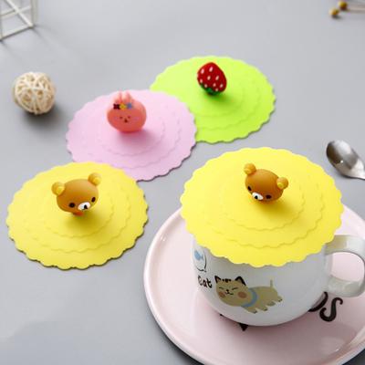 6Pcs Silicone Cup Lid Set Cute Animal Drink Covers Reusable Airtight Mug Cover for Hot/Cold Beverages Dustproof Leak-Proof Cup Sleeves
