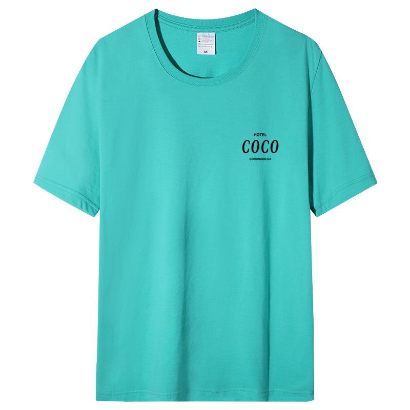 Codzienny T-shirt z krótkim rękawem na lato 2026 dla mężczyzn w dużych rozmiarach, z okrągłym dekoltem, luźne ubranie, wygodny T-shirt, odzież estetyczna