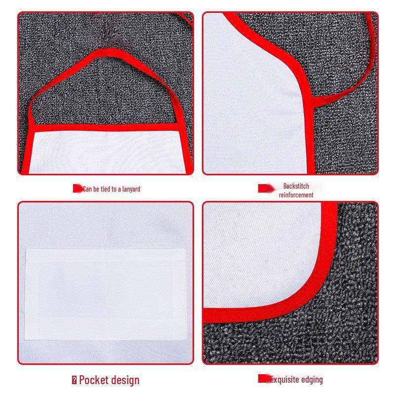 Kid's Water-Repellent Wool Apron & Chef Hat Set - Machine Washable, Small, Hot Pot Bib for Kindergarten.