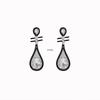 925 Silver Retro Black Pipa Earrings for Women – National Style Stud & Dangle Cheongsam Accessories