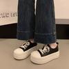 2025 Spring and Autumn New Thick-soled Muffin Little White Shoes Women's Versatile Height Increase Casual Sports Board Shoes Bread Shoes Single Shoes