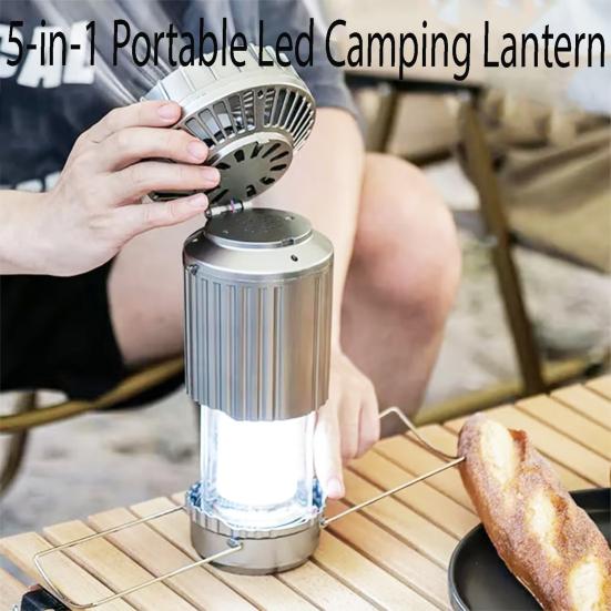 Solar Camping Light with Fan Super Bright High Lumens Compact