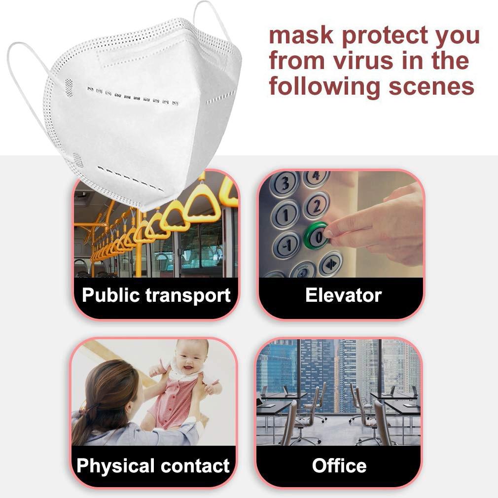 Maska, maska ​​Větruodolný respirátor mlhového oparu -100PCS