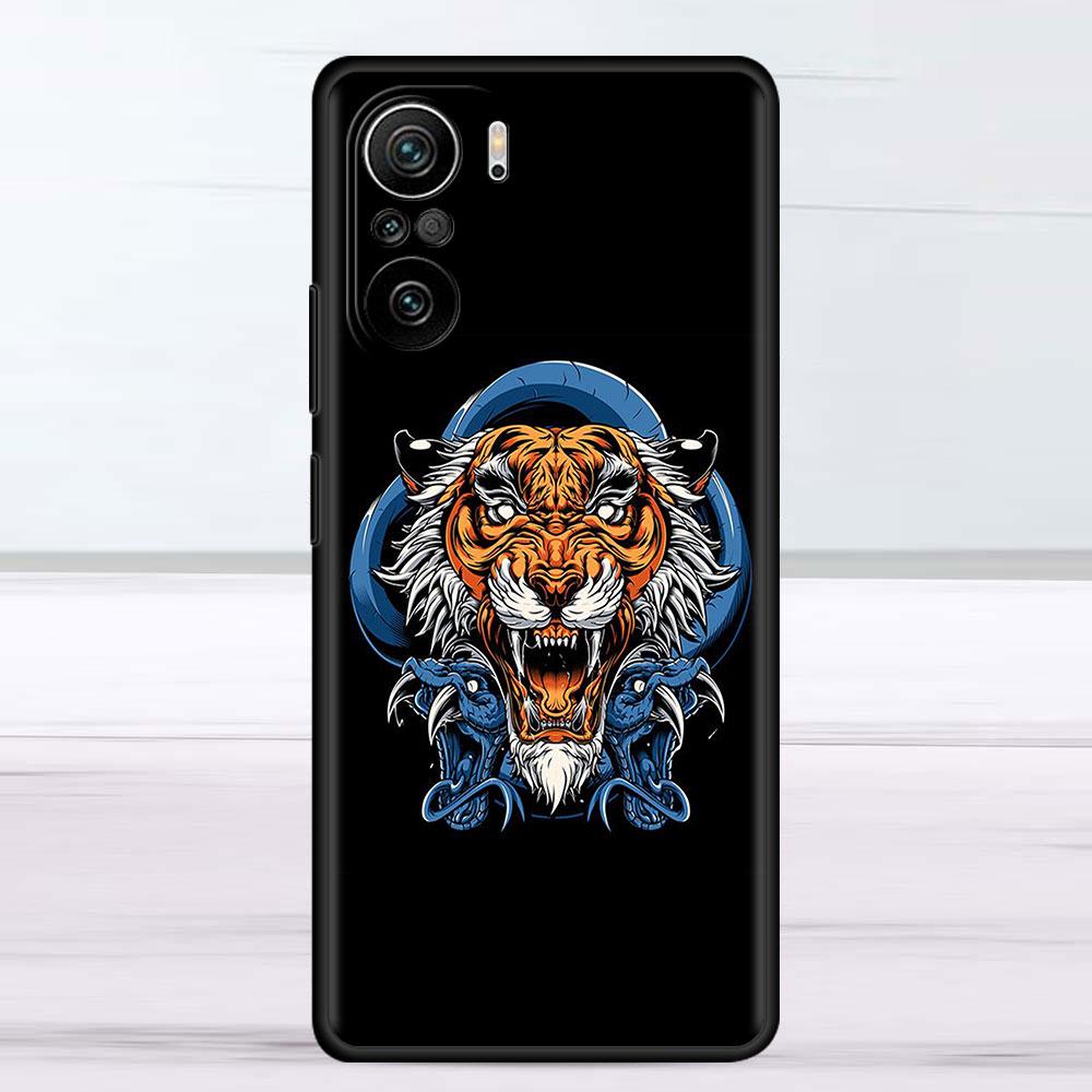Case For Xiaomi Redmi Note 11 9S 10 9 8 7 9A 9C 9i K40 8T 10C 9T K50 Silicone Phone Shell Tiger Animal