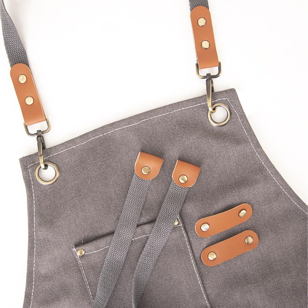 Kitchen Apron Protective Tie Cotton Apron for Cooking Grilling