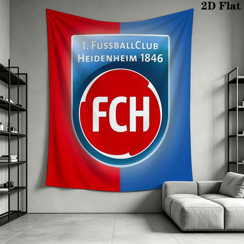 FC Heidenheim Wall Hanging Printed Fabric Blanket Decorative Tapestries for Bedroom Living Room Home Decor