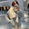 Casaco Feminino Plus Size Estilo Coreano Corte Amplo À Prova de Vento Quente Acolchoado com Zíper Outono Inverno