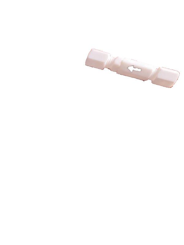 PTFE One-Way Teflon Check Valve - Corrosion, Acid, Alkali & Ozone Resistant