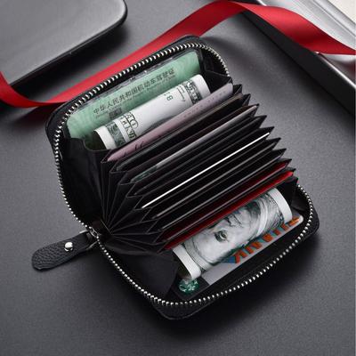 Herren Geldbörsen RFID-Blockierung Kurze Geldbörse, Leder Kartenhalter, Münzfach, Clutch
