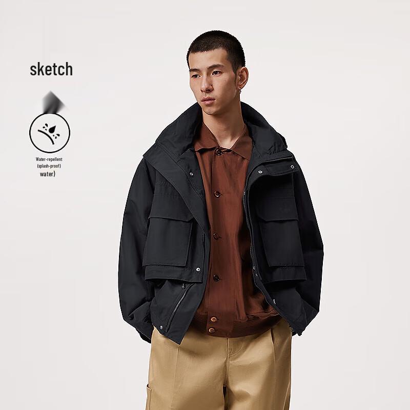 

CROQUIS Men s 2024 Spring Hooded Casual Jacket M