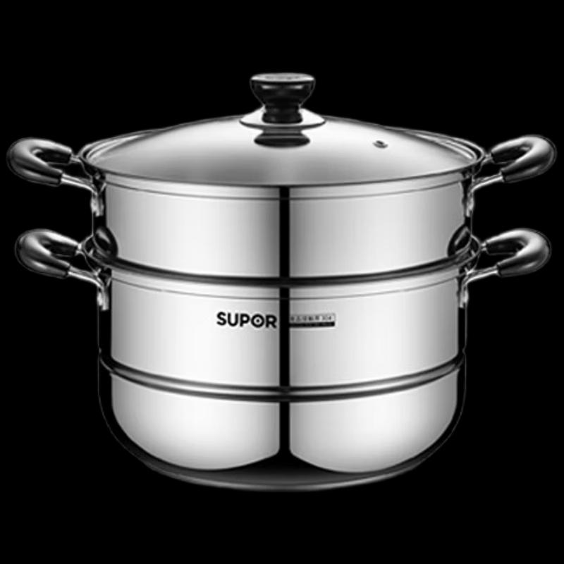 SUPOR 28cm Stainless Steel Double-Layer Steamer Pot