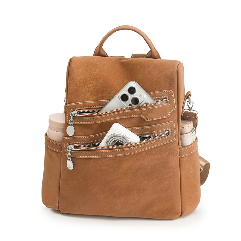 Retro Large Capacity School Bag Multi-function Shoulder Bag Women's Travel Backpack