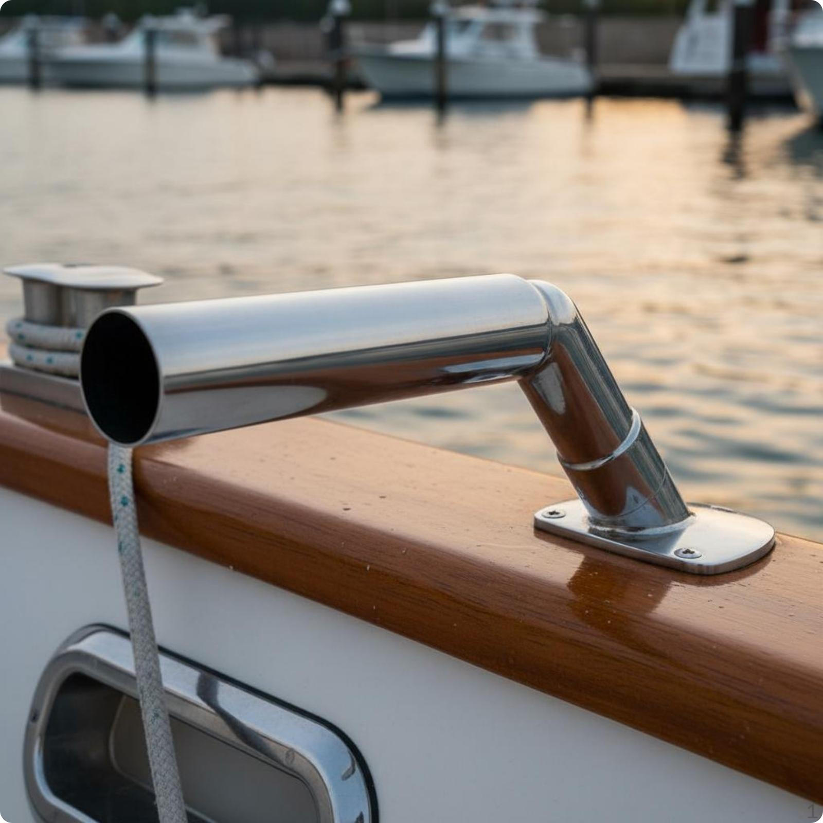 Stainless Steel Boat Rod Holder Mirror Polished Fishing Marine