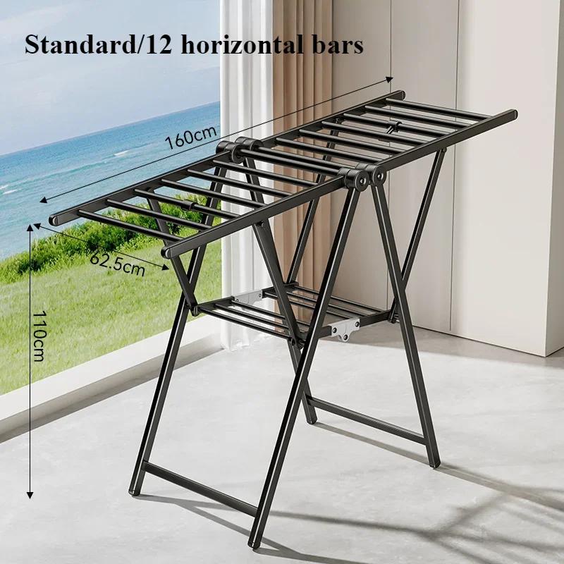Floor Standing Clothes Hanger Balcony Foldable Clothes Hanger Multi-layer Quilting Rack Large Clothes Hanger Cotton Quilt Drying