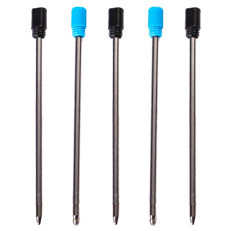 10pcs 7cm 0.5mm Ink  refill Metal Roller Ballpoint Pen Refill Medium Nib Blue Black Color Ink Ball Pens Refill for School Office Writing Stationery