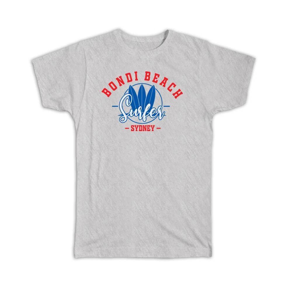 Gift T-Shirt : Bondi Beach Sydney Surfer Australia Tropical Souvenir Travel L