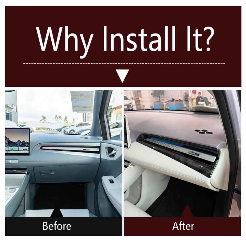 Central Control Dashboard trument Panel Screen Frame Cover Trim ABS Carbon Fiber Accessories Interior For MG 4 2026 2027