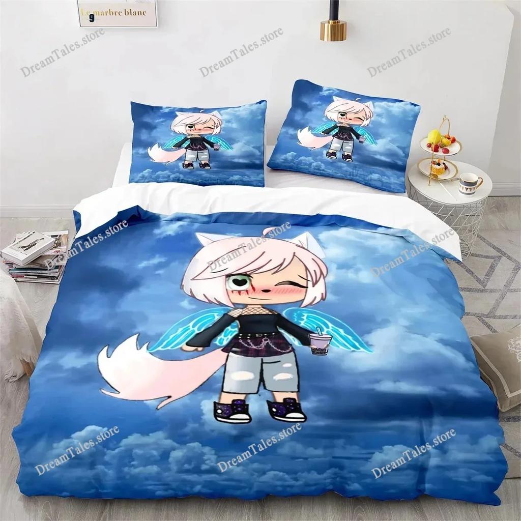 3D Printed Anime Gacha Life Academia Bedding Set Duvet Cover Bedroom Comforter Single Twin King _Size Quilt Cover Home Textiles