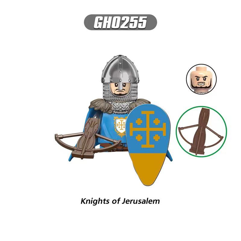 Mittelalterliche Ritter Serie Figuren Bausteine Krieger Soldaten Wachen Löwenherz Krankenhaus Deutscher Ritter Schlacht Hirte Kindergeschenk