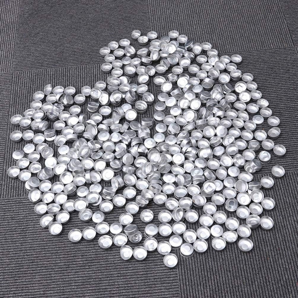 EXCEART 200pcs Aluminum Tea Light Tins for Candle Making Supplies Empty Case for DIY Scented Candles Lightweight for Crafts Silver