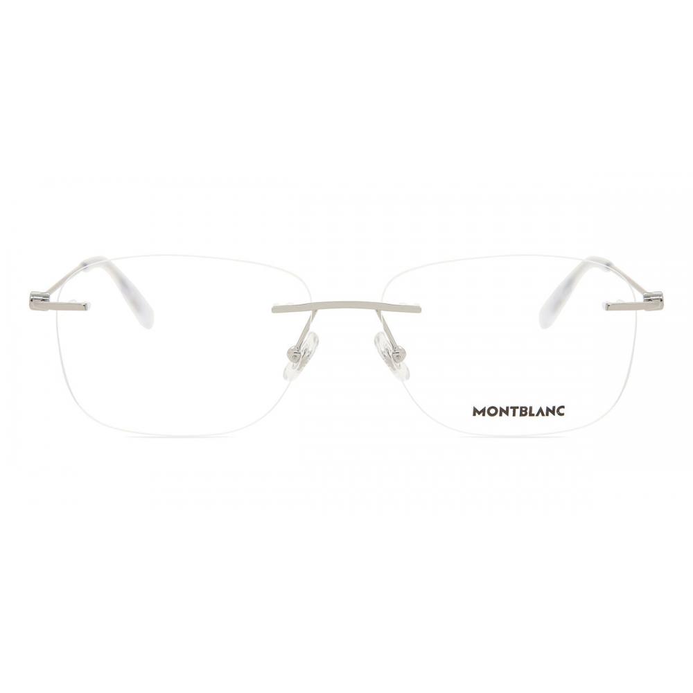 

Mont Blanc Mb0075o 003 Men Eyeglasses Silver/56