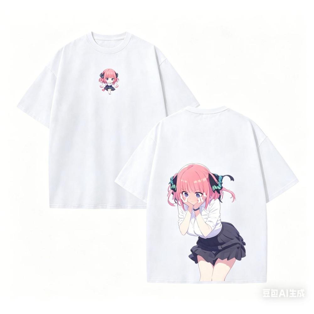 The Quintessential Quintuplets Nino Classic Cotton T-Shirt Summer New Personalized Clothing