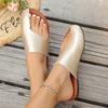 Fashion Women Summer Flat Slippers Casual Solid Color Round Toe Wear Slides Roman Style Solid Soft Sole Slides for Women Size 36-43