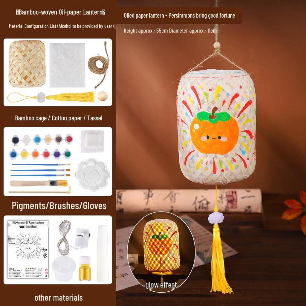 DIY Oil Paper Lantern Kit for Mid-Autumn Festival: Chaoshan Heritage Decorative Lanterns