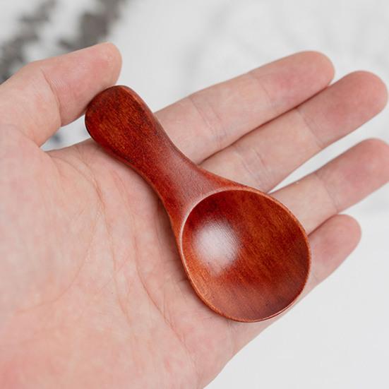 Mini Spoon Heat-Resistant Food Grade Wood Condiment Seasoning Sugar Mini Spoon for Home