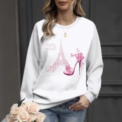 Casual O Neck Long Sleeve Top Floral Fashion Oversized Women 3D Print Hoodies Ladies Autumn Loose Sweatshirts