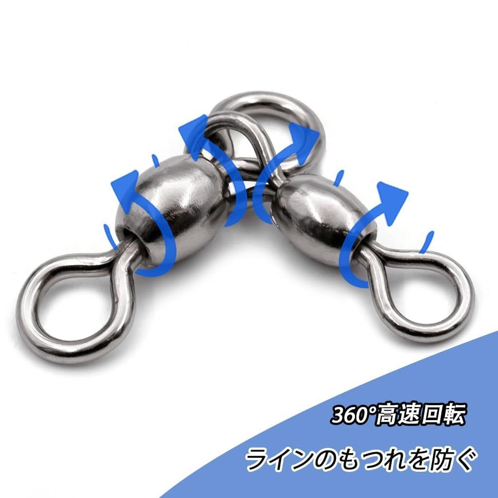 9KM DWLEFE Stainless Steel Swivel for Fishing Catfish Rig Fishing Line Saltwater Freshwater 25pcs 3-Way Tackle, Swivel, Connector, & - 4/03/0#,