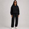 Couple Matching Hooded Tracksuit Set for Spring and, Color Thick Pullover Athletic Sweatsuit for Men and Women