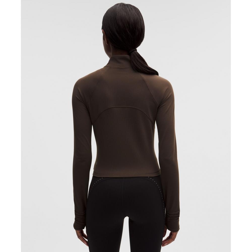 Lululemon It S Rulu Cropped Half Zip  Updated Walnut Crunch