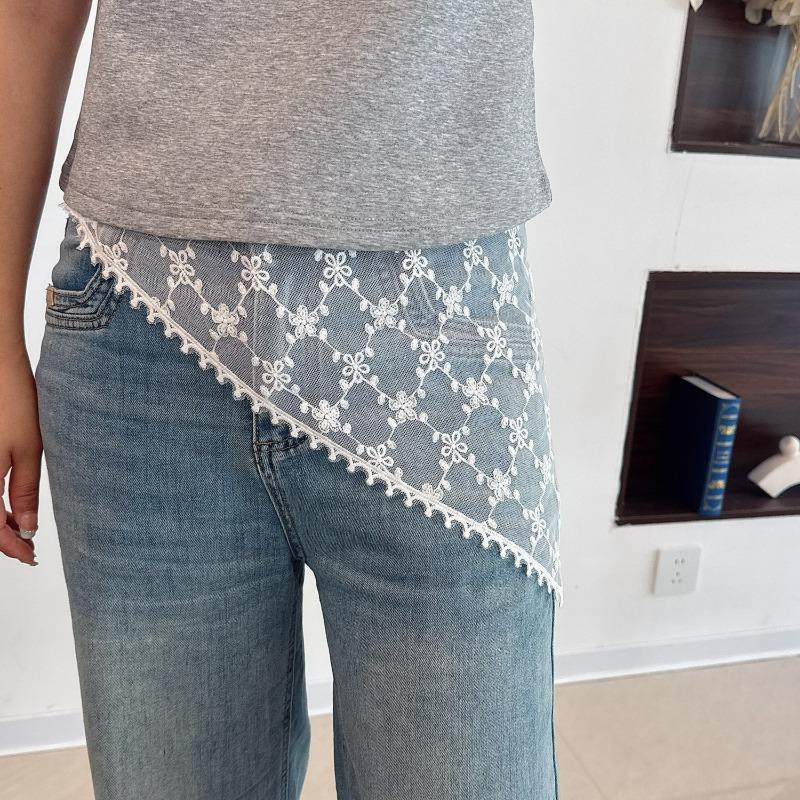 Foulard in Pizzo Coreano Ins per Capelli Donna Fascia a Triangolo Bianca Cinturino per Capelli Foulard per Testa Cappello Foulard da Viaggio Fascia per Capelli Accessori