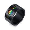 Herren Regenbogen Bunt Ring Gay Frauen Hohl Liebe Lesbisch Edelstahl Band Ringe Schmuck Geschenke
