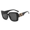 Letters VS Big Square Frame Sunglasses For Men Women Brand Design Luxury Driving Sun Glasses Fashion Vintage Male Female Eyewear
