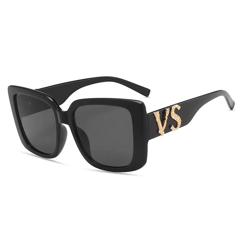 Letters VS Big Square Frame Sunglasses For Men Women Brand Design Luxury Driving Sun Glasses Fashion Vintage Male Female Eyewear