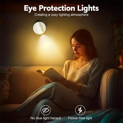 1200mAh RGB3 Color Spotlight Painting Light, Night Light Lamp, Wall Mounted Torch Night Light LED Reading Lights Bedside Adjust